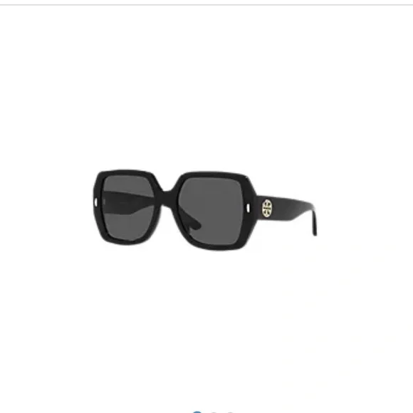 TORY BURCH TY9010 BLACK ACCENT FRAME with SIDE LOGO SQUARE SUNGLASSES Tory Burch TY9010 Sunglasses| Tory Burch Sunglasses | TY at  main image 2